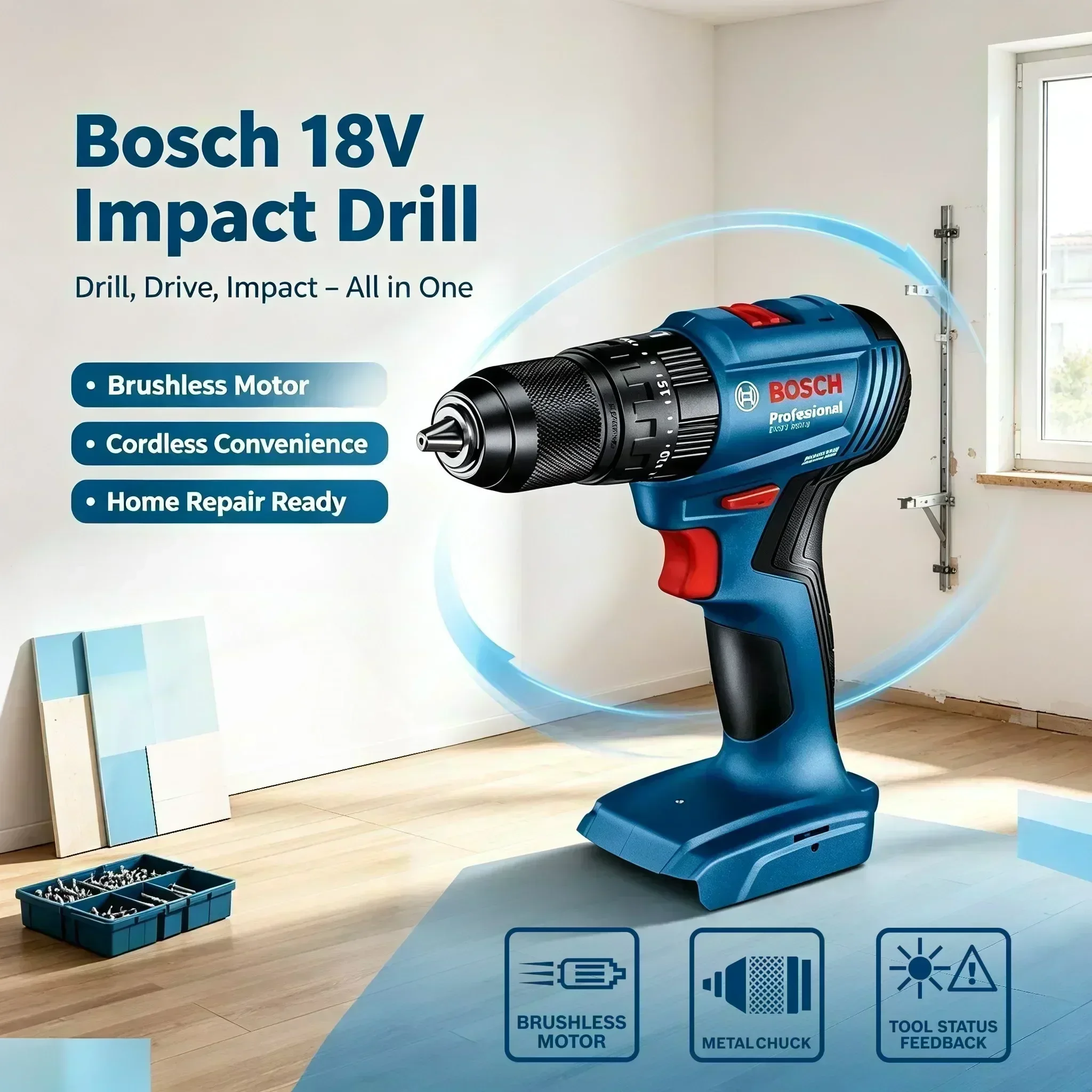 Taladro de impacto inalámbrico - Bosch Drill Gsb 18V reseña y precio